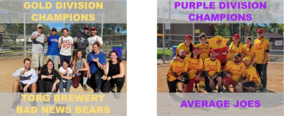 Gold and Purple Division Softball Champions Photo