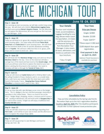 Lake MI Tour